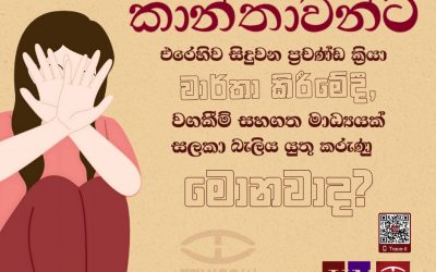 කාන්තාවන්ට එරෙහිව සිදුවන ප්රචණ්ඩ ක්රියා වාර්තා කිරීමේදී වගකීම් සහගත මාධ්යයක් සලකා බැලිය යුතු කරුණු මොනවාද?